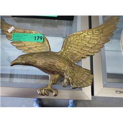 Vintage 70's brass eagle wall plaque
