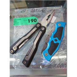 Mastergrip multi tool and blue multi knife