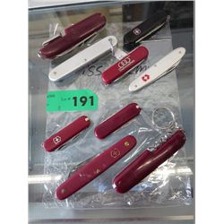 9 Swiss army knives