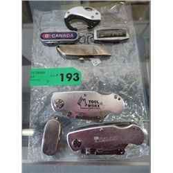 7 pieces of pocket and work knives