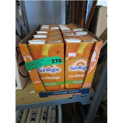 Case of SunRype orange juice from concentrate