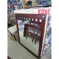Wood framed  mirror 37" x 44"