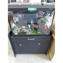 Fully equipped aquarium on stand