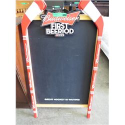 Budweiser double sided chalk board