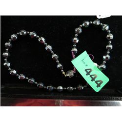 Hematite 18" necklace, with silver clasp