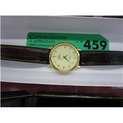 Vintage men's Corona watch with leather strap