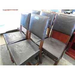 5 antique oak dining chairs