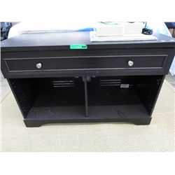Wooden entertainment cabinet with drawer