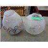 Image 1 : Two vintage glass light shades