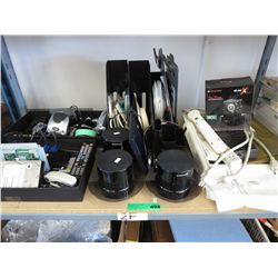 Shelf lot of office & computer accessories