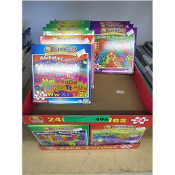 2 boxes of sealed 24 piece children's puzzles
