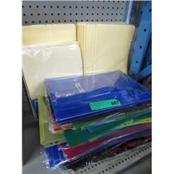 File folders and plastic envelopes