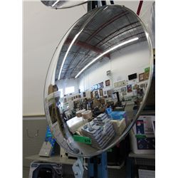 Convex wall mount mirror. 29" dia.