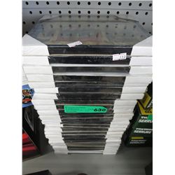 Approx. 25 picture frames (black plastic)