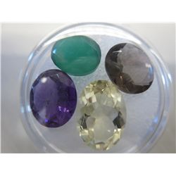 Oval cut semi-precious gemstones