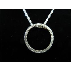 Diamond eternity pendant & chain