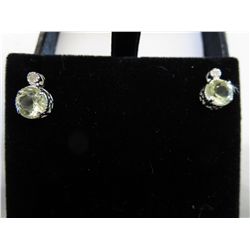 Brand new diamond  & lemon topaz earrings