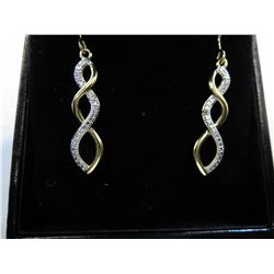 French hook diamond earrings