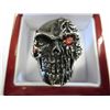 Image 1 : Man's biker stainless steel skull ring