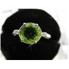 Image 1 : Peridot & Diamond ring set in .925 silver