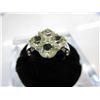 Image 1 : Yellow topaz cluster ring set with 5 diamonds