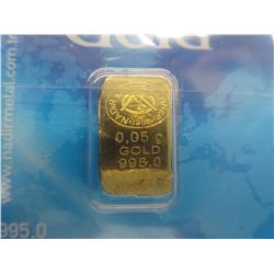 4 x .9999 solid gold certified investor bars