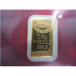 Certified Istanbul Turkish mint .999 gold bar