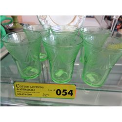 Royal Lace depression glass tumblers