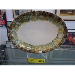 Hand painted vintage Hawaiian Coral platter