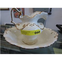 Hand painted pitcher and basin