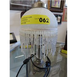 Glass shade accent lamp 14" tall