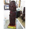Image 1 : Carved native totem statue "Bear"