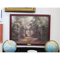 Framed print of a garden gate