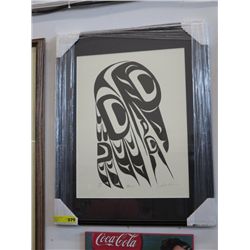 Framed limited edition native silk screen