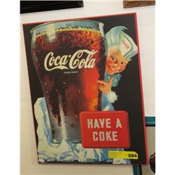 Paint of board of Coca-Cola advertising