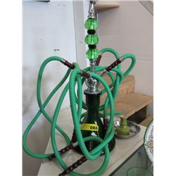 Hand blown glass based hookah, unused