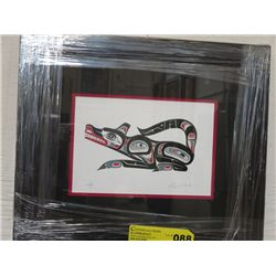 Framed native print "Wolf"
