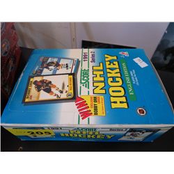 Box of 1991 NHL Series 2 hockey cards