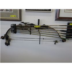Compound bow with six arrows