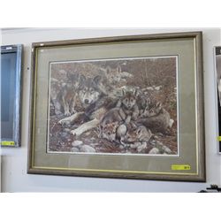Limited edition print of wolves by Carl Brenders