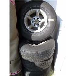 Four tires on rims