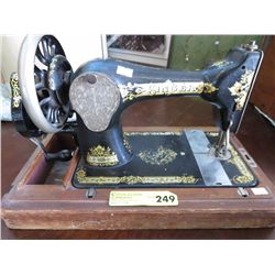 Antique portable Singer sewing machine