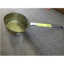 English Victorian brass sauce pan