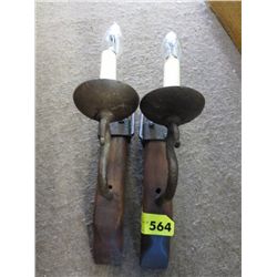 Pair of vintage wall sconces, marked