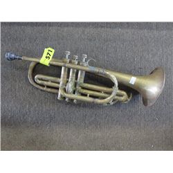 Decorative brass trumpet