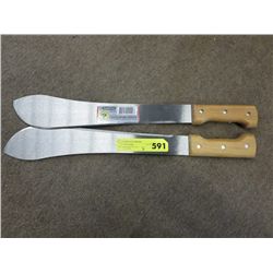 2 Tramontina machetes, 15" blade