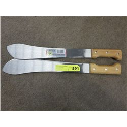 2 Tramontina machetes, 15" blade