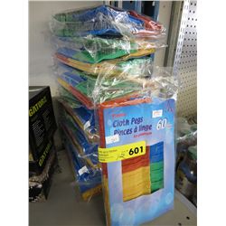 12 packs of plastic clothes pegs