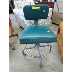 Industrial style rolling swivel task chair
