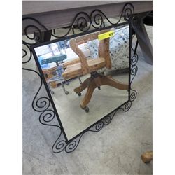 Metal framed mirror
